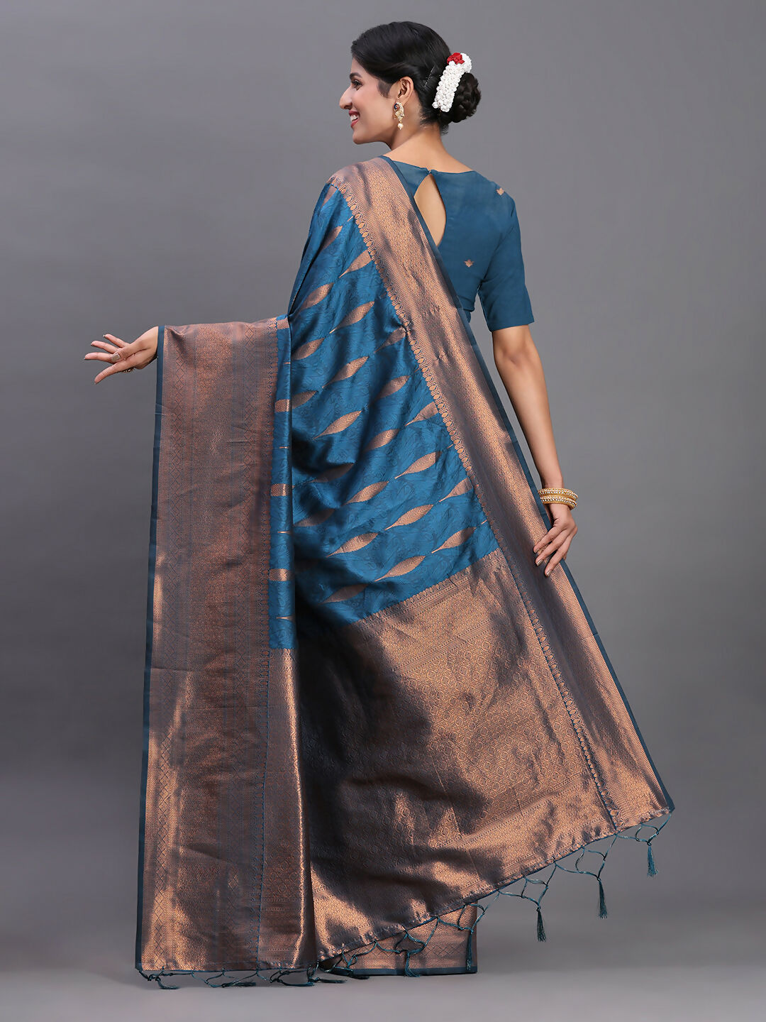 Shree Shyam Fashion Silk Peach Saree