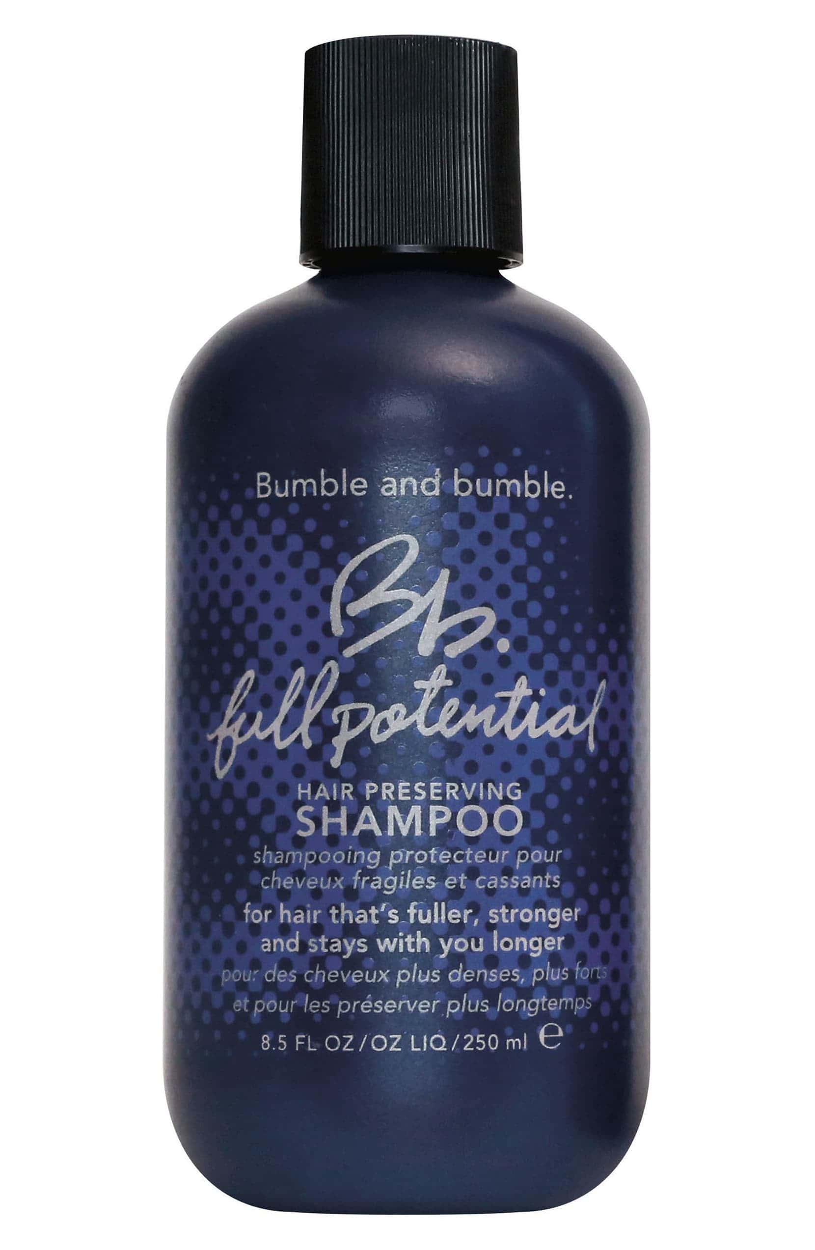 Bumble and Bumble Full Potential Hair Preserving Shampoo bottle for hair density