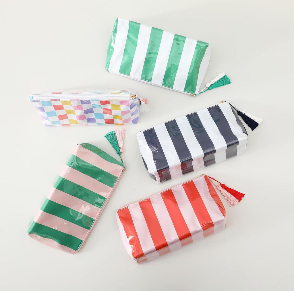 Waterproof Striped Bag - Pink