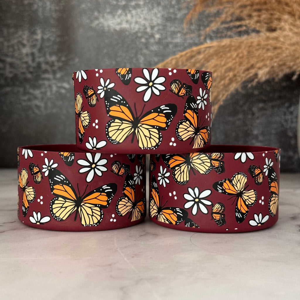 Butterflies Maroon  Boot