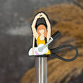 T.Swift Hand Heart Straw Topper black white