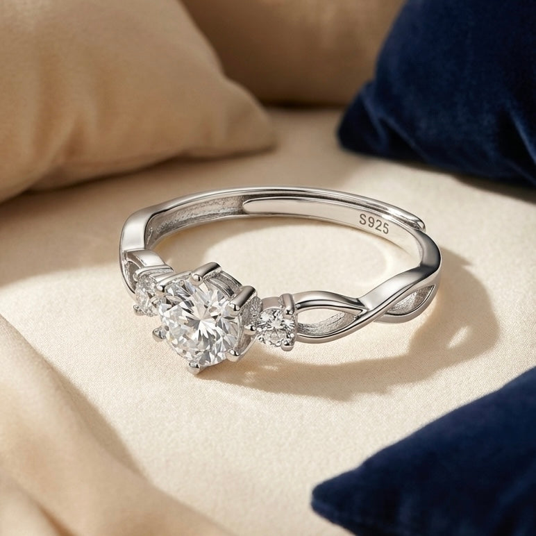 Adjustable 925 Sterling Silver Ring for Everyday Comfort