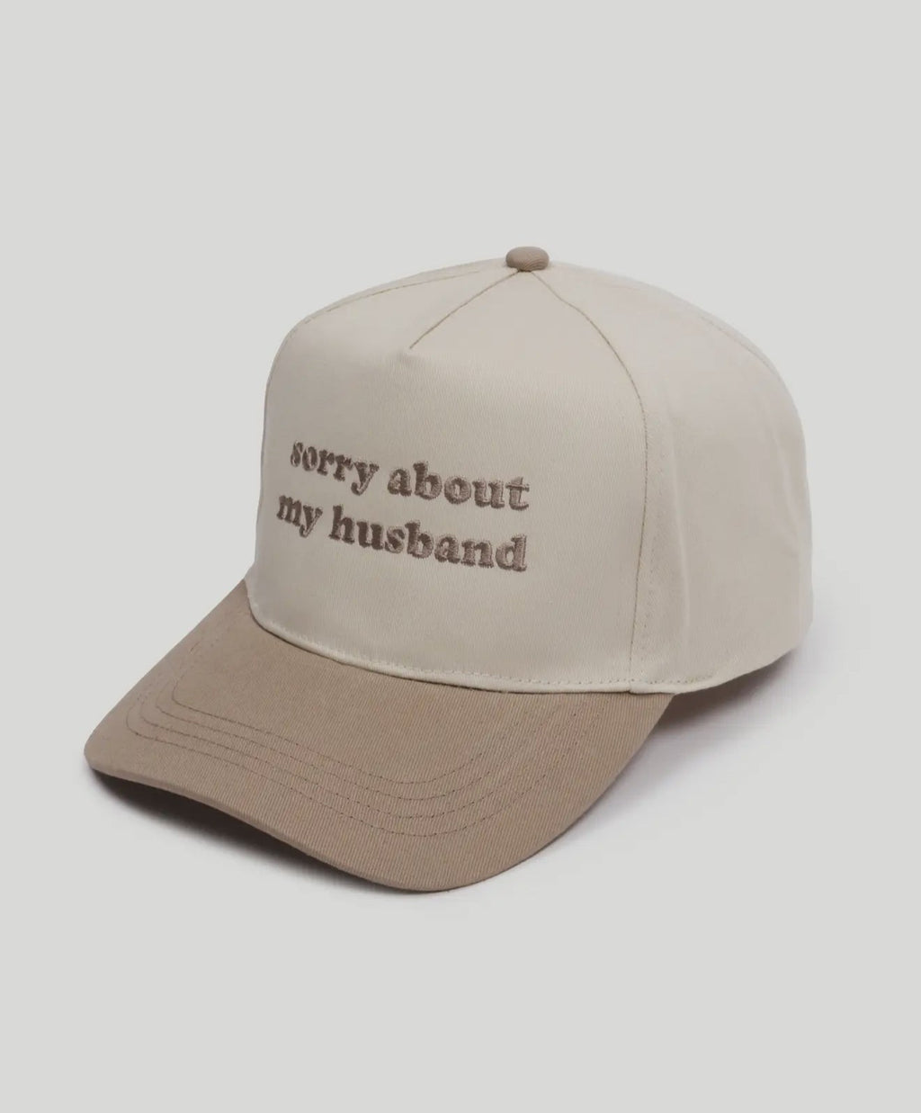 Sorry About My Husband Embroidered Canvas Trucker Hat