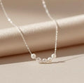 925 Sterling Silver Pearl Chain Necklace - Delicate Pearl Jewelry