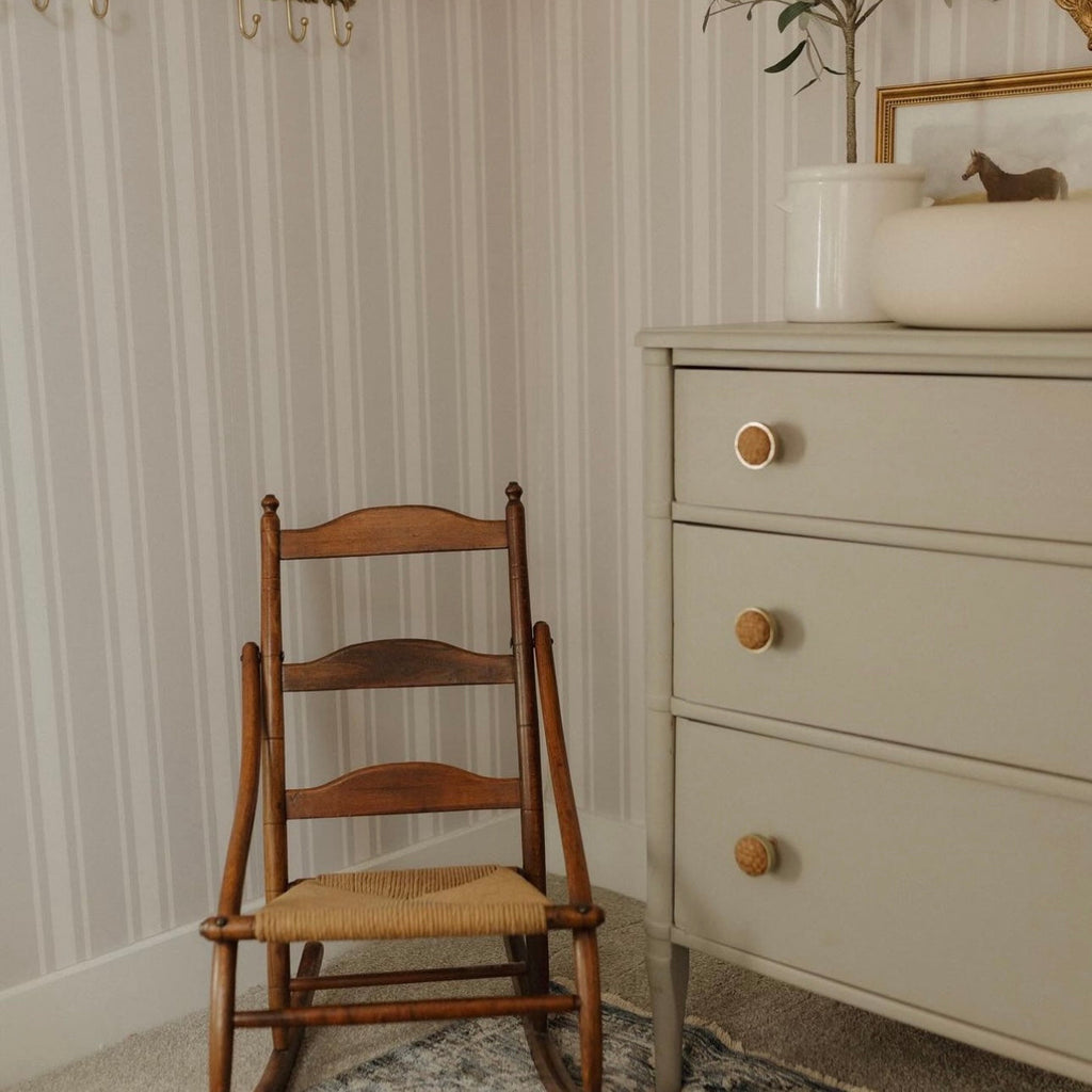 Janis Striped Removable Wallpaper in Cream and White