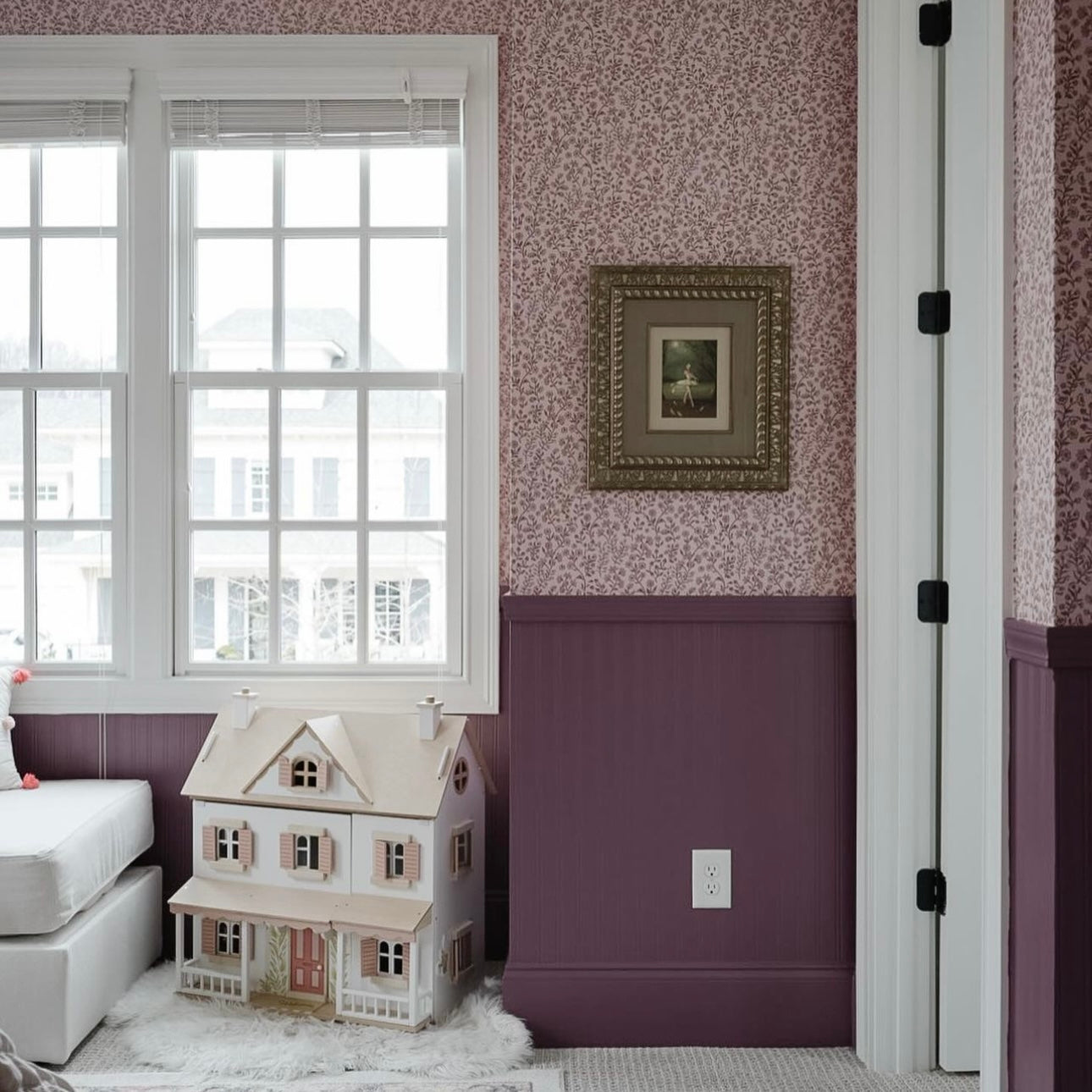 Penelope Floral Removable Wallpaper, Pink, White, and Cream