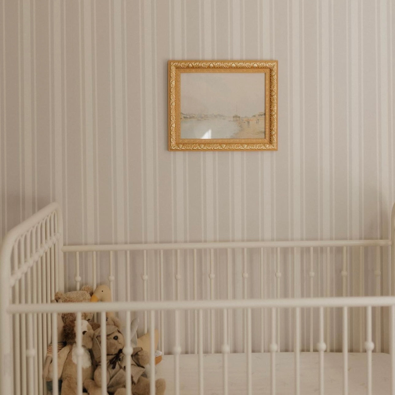 Janis Striped Removable Wallpaper in Cream and White