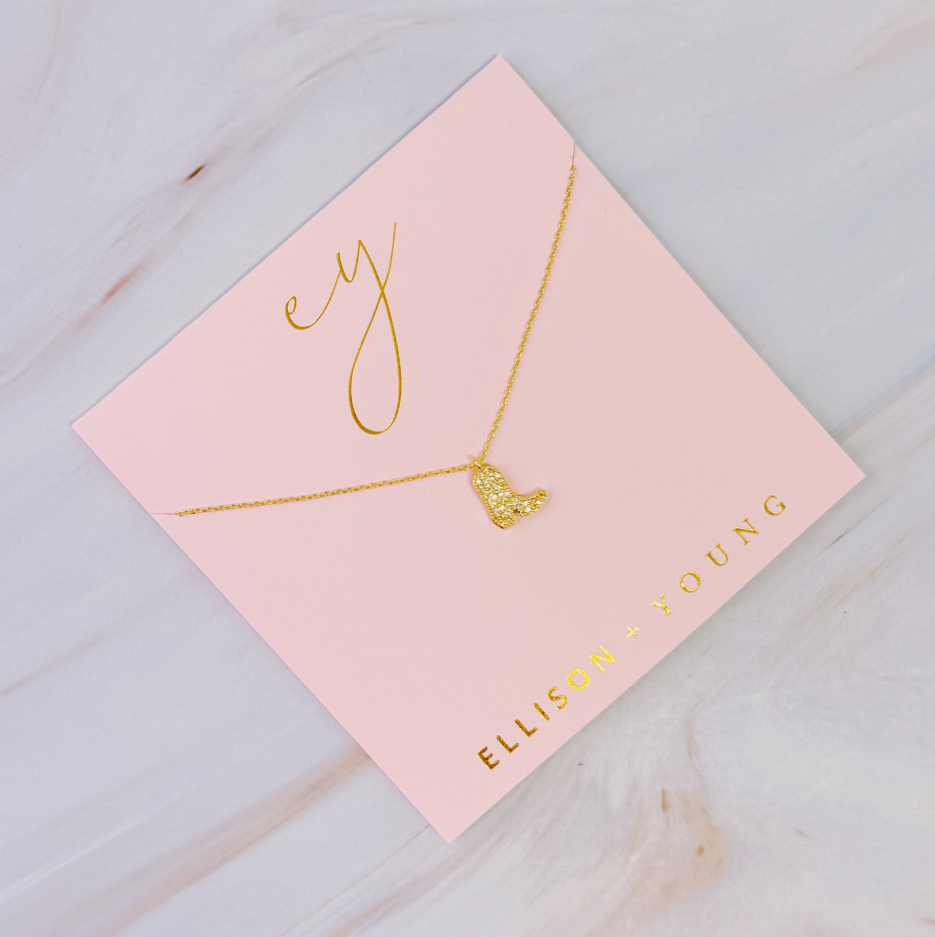 Glam Cow Girl Boot Necklace