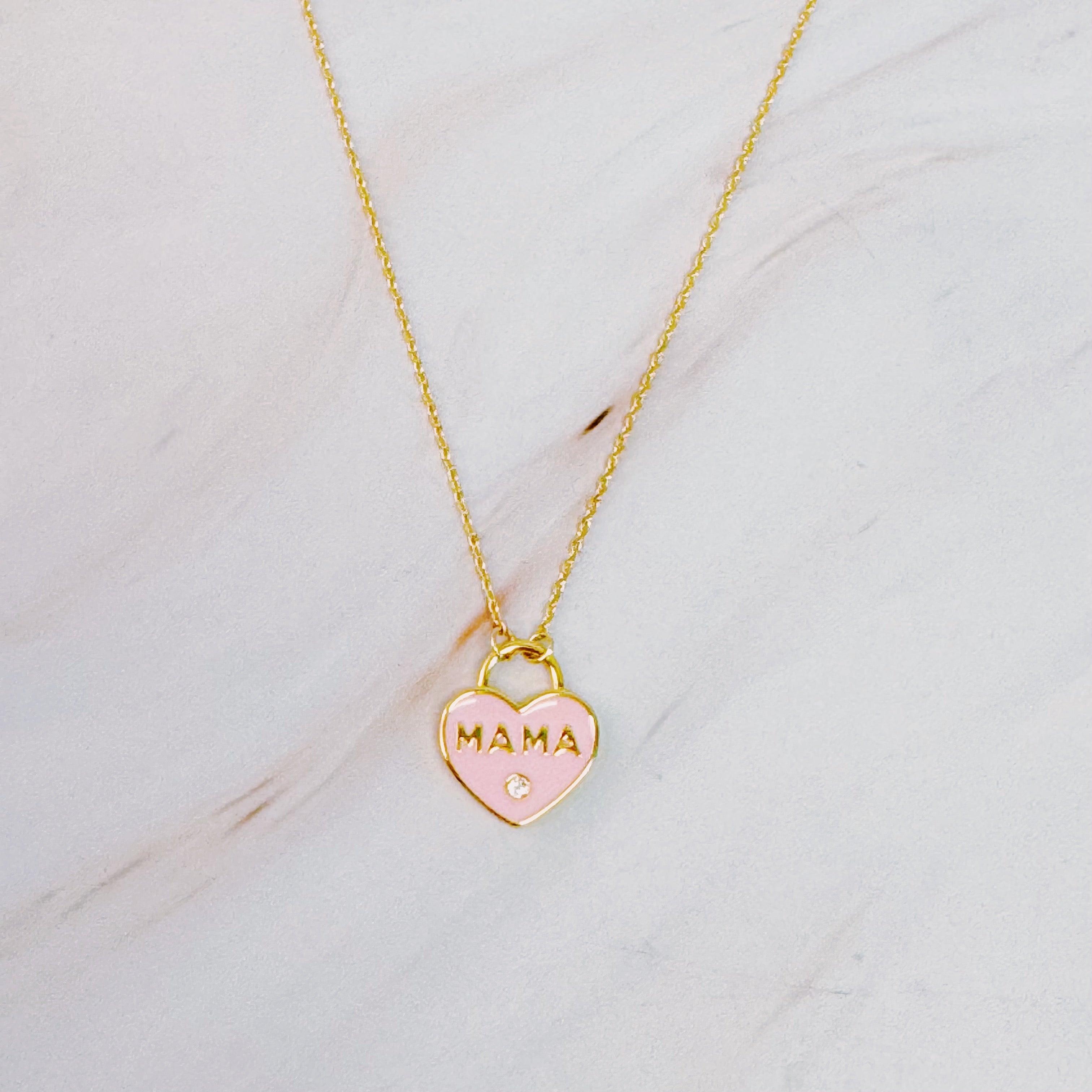 Pastel Locket Mama Necklace