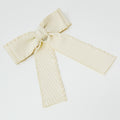 Frilled and Textured Doubled Bow Hair Clip