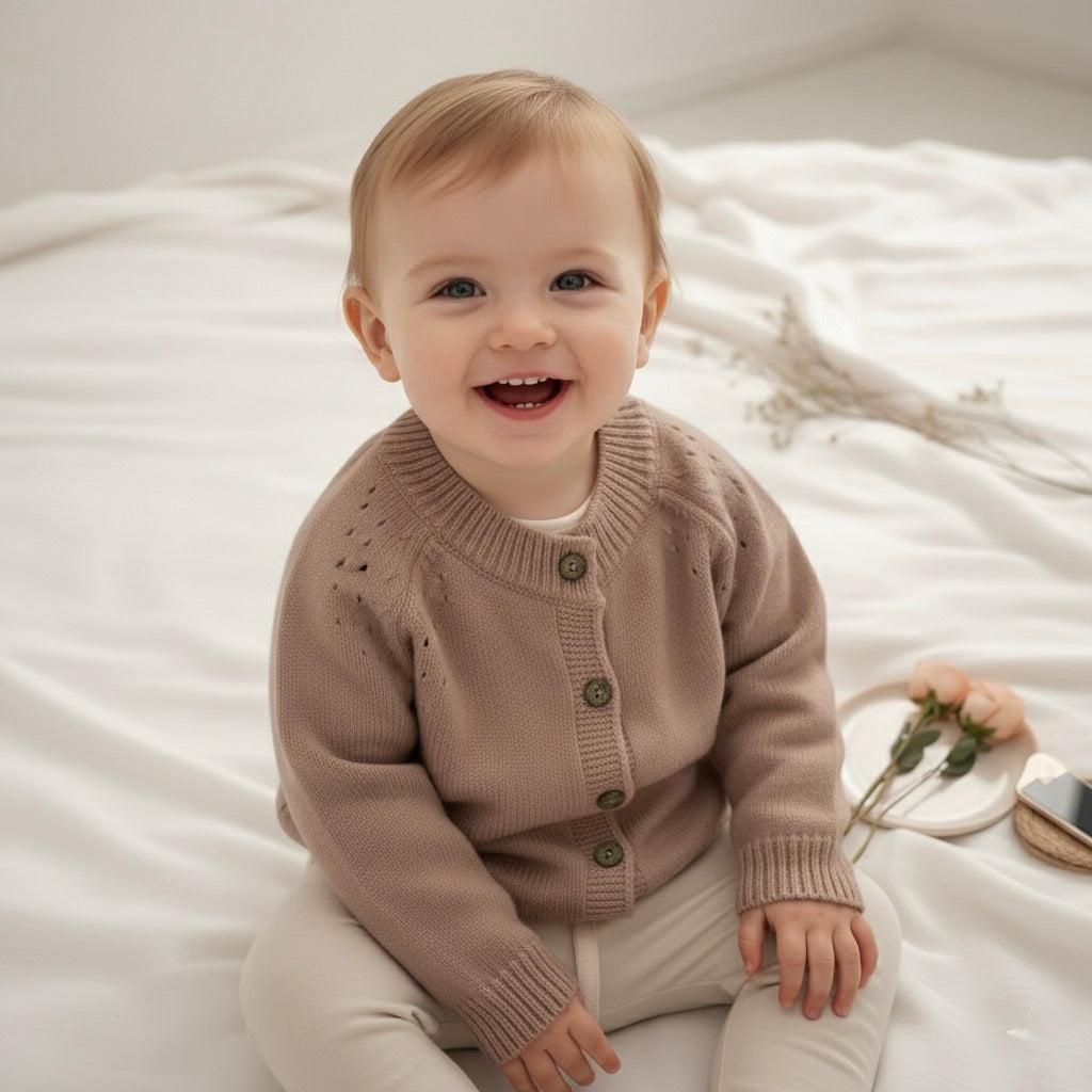 Premium Organic Cotton Cardigan |Cozy Kids Sweater