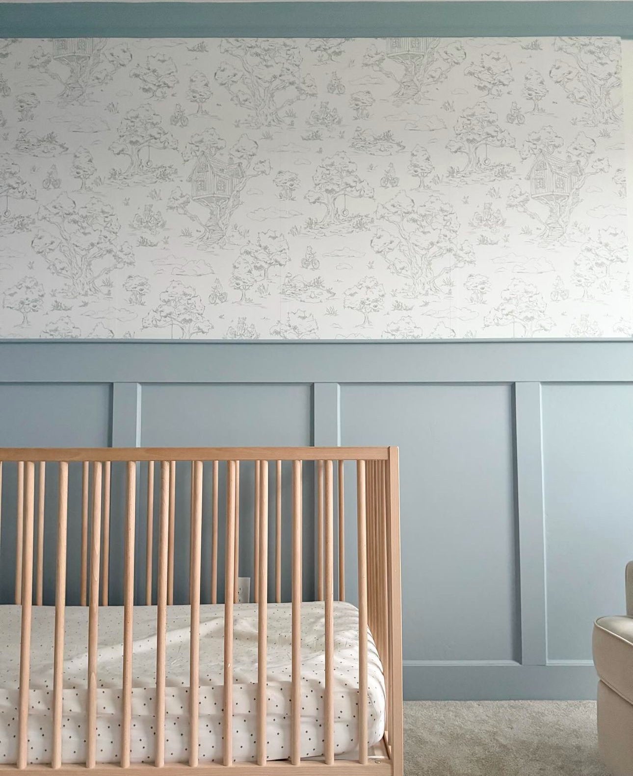 Wyatt Whimsical Wallpaper in White, Blue and Pink