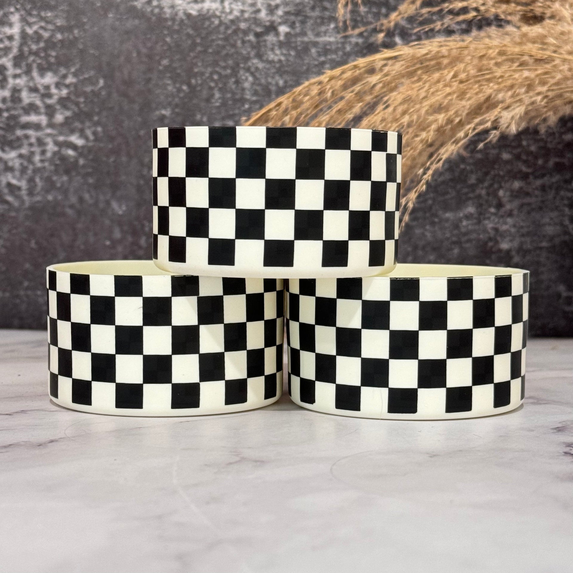CREAM & BLACK CHECKERS  Boot