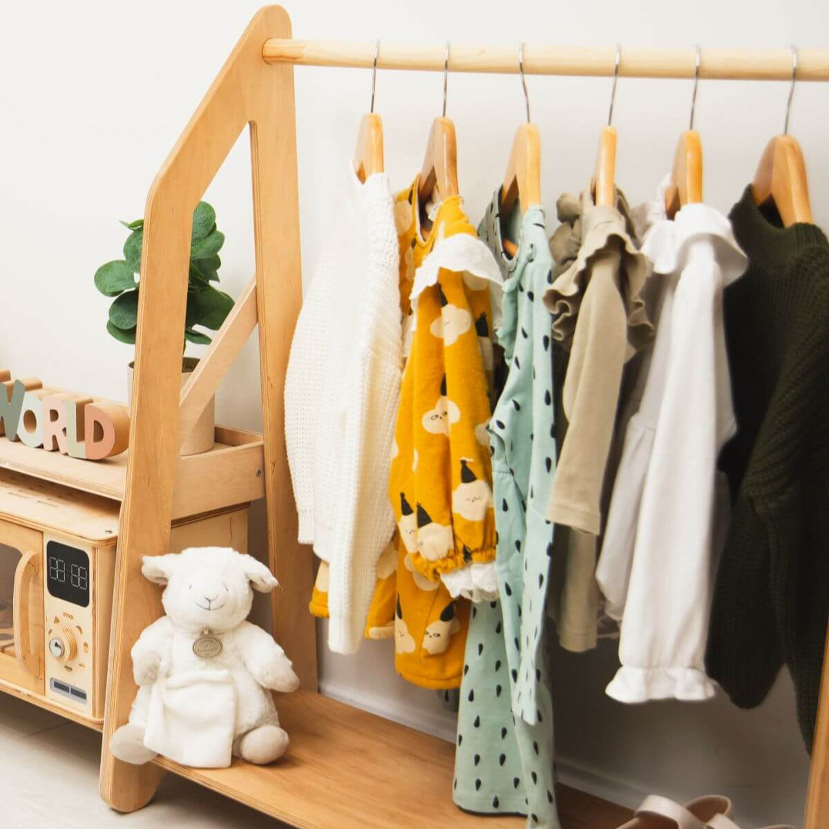 3-Piece Montessori Toddler Playroom Furniture Set with Bookshelf