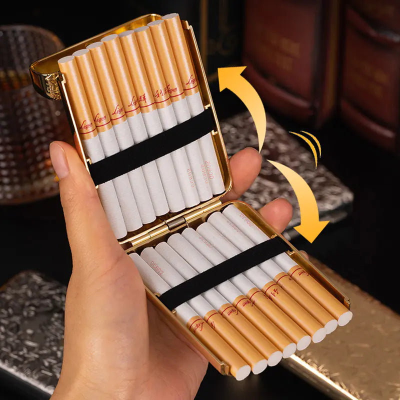 Luxury Vintage Engraved Cigarette Case for 16/20 Cigarettes