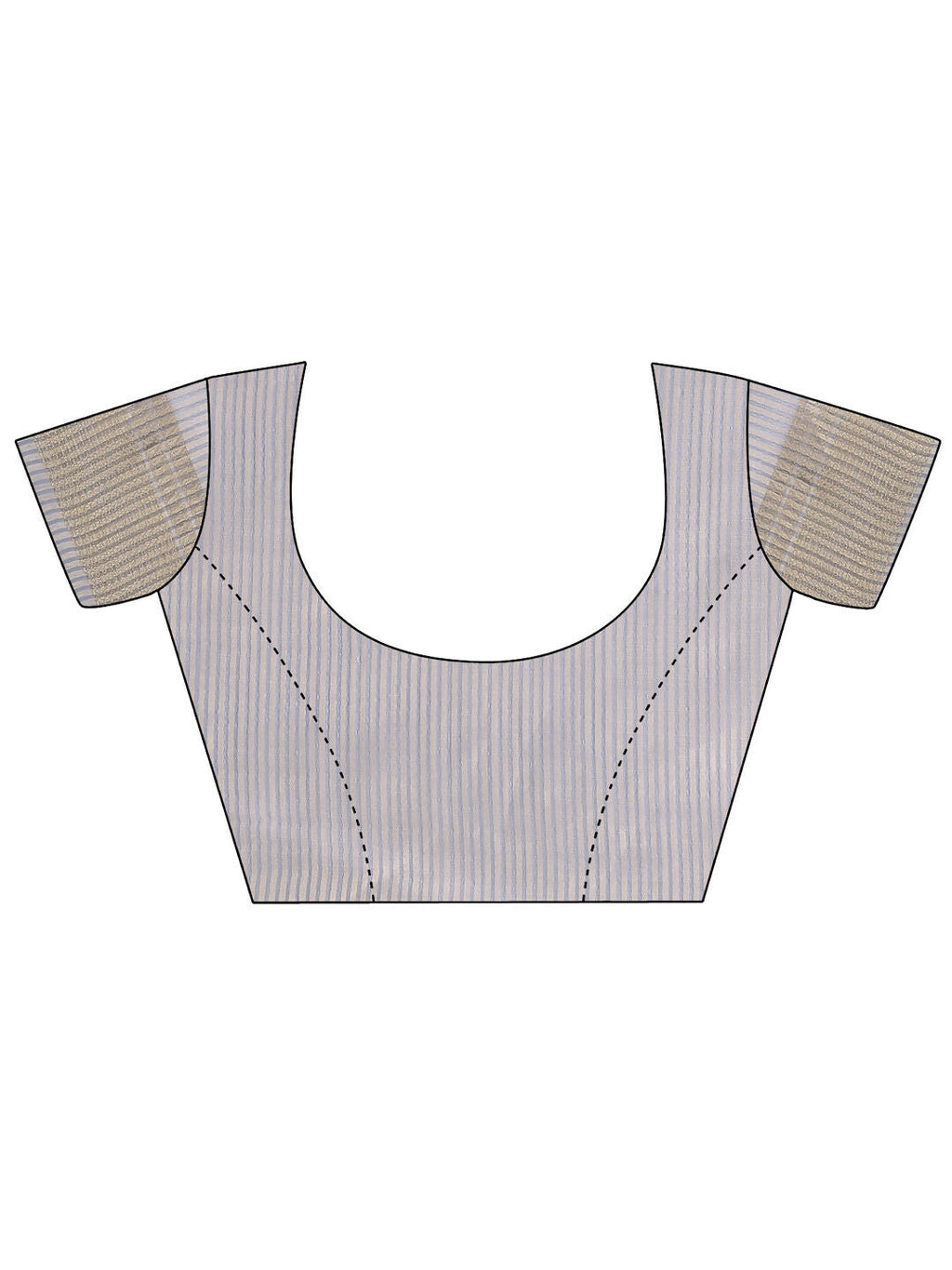 Seoul Grey Organza Saree with Matching Blouse Piece