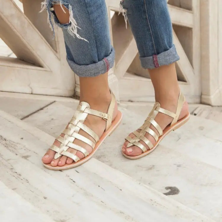 Women's Strappy Gladiator Sandals Flat Beach Summer Shoes - Image 27