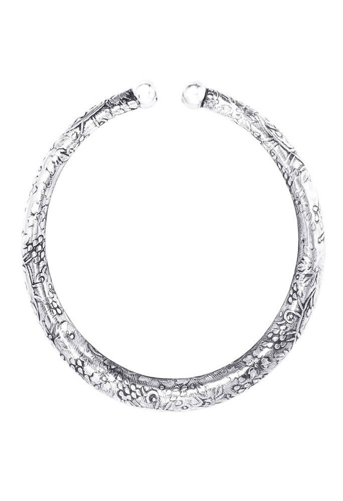 Oxidised Silver Pressing Style Payal for Ethnic Elegance