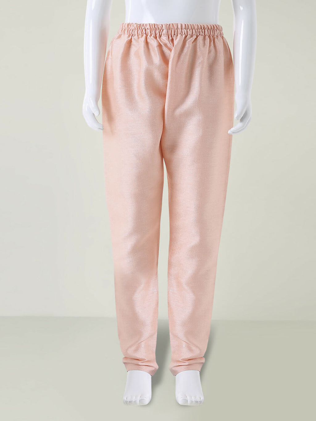 Boys' Traditional Peach Kurta Pyjama Set with Nehru Jacket