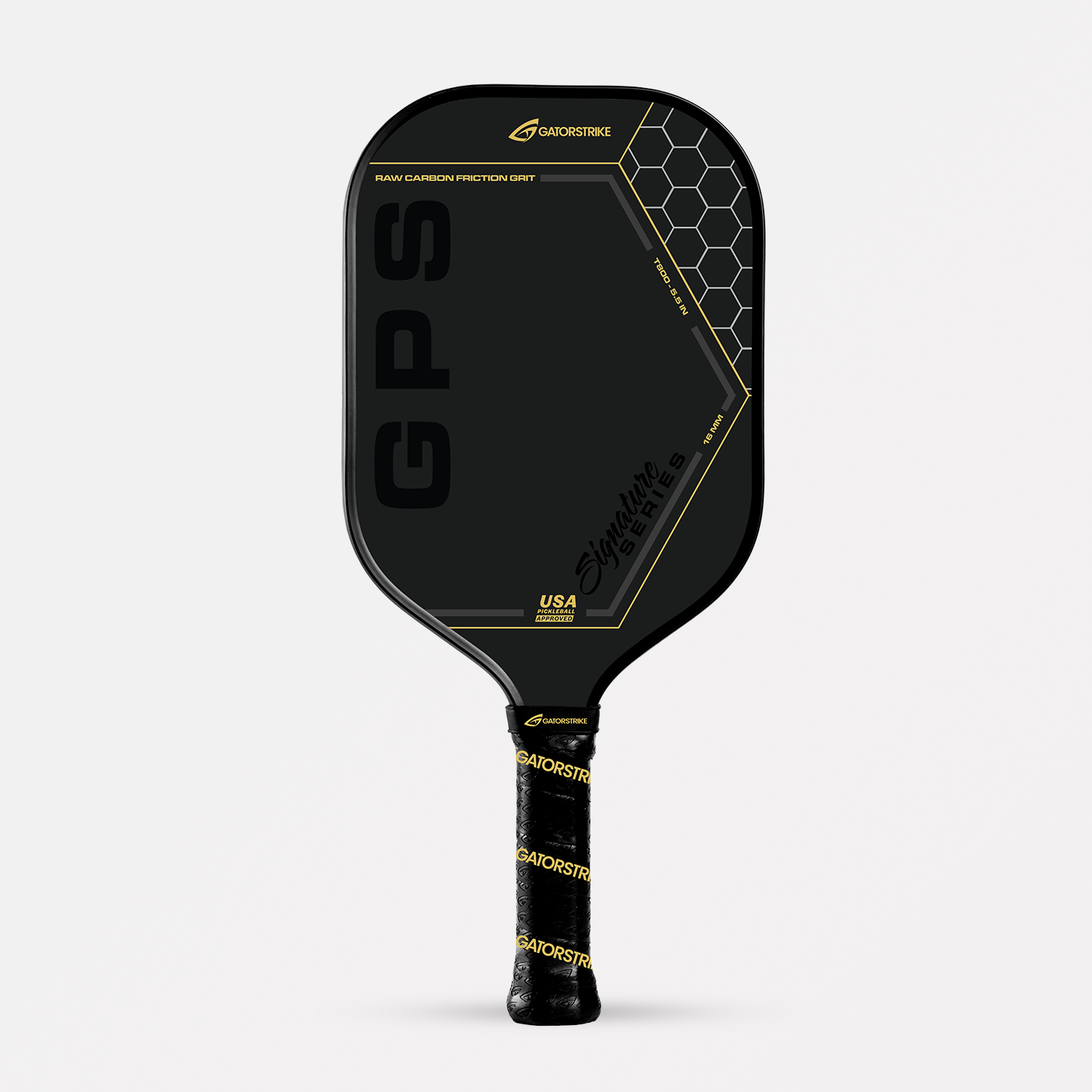 GPS T800 Power pickleball paddle with geometric pattern and tacky grip