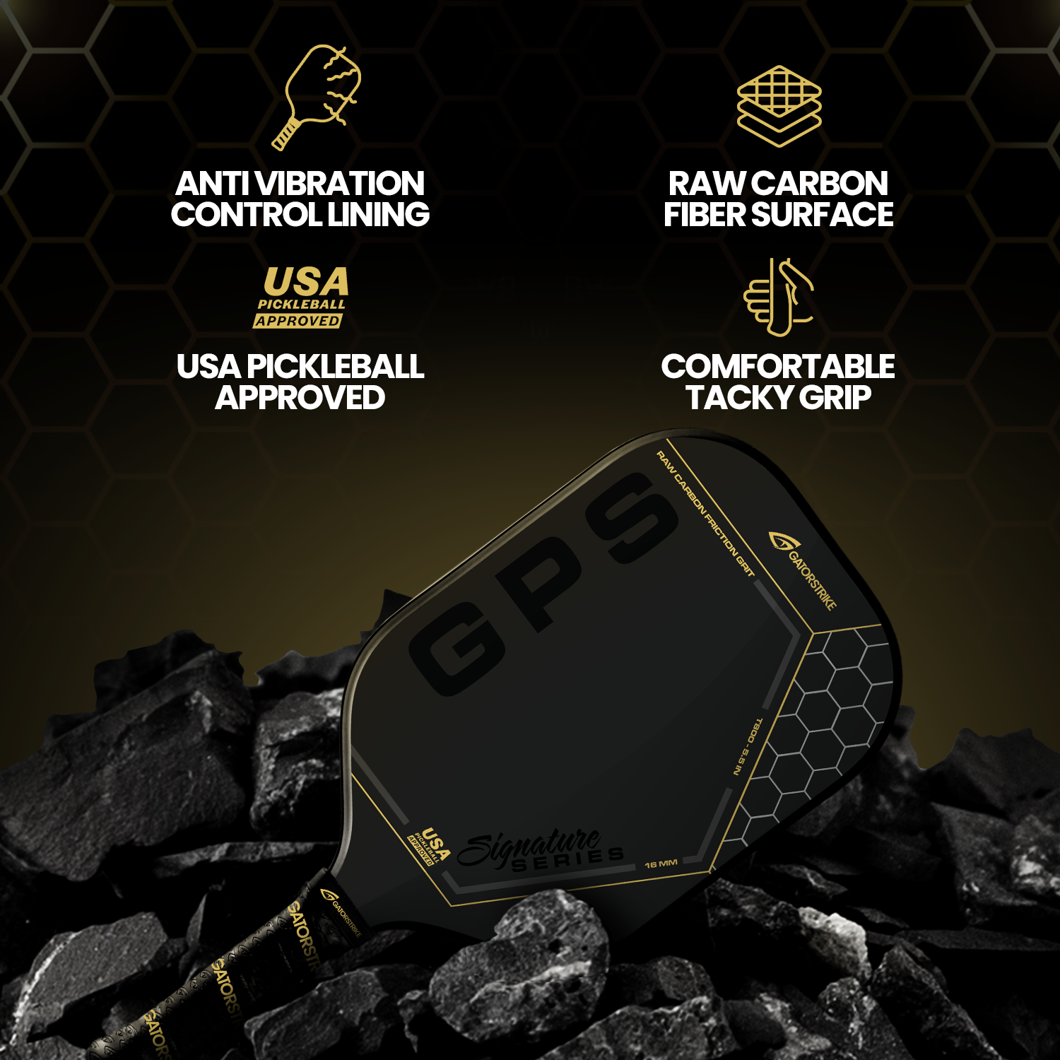 GPS T800 Power Pickleball Paddle with Anti-Vibration Lining