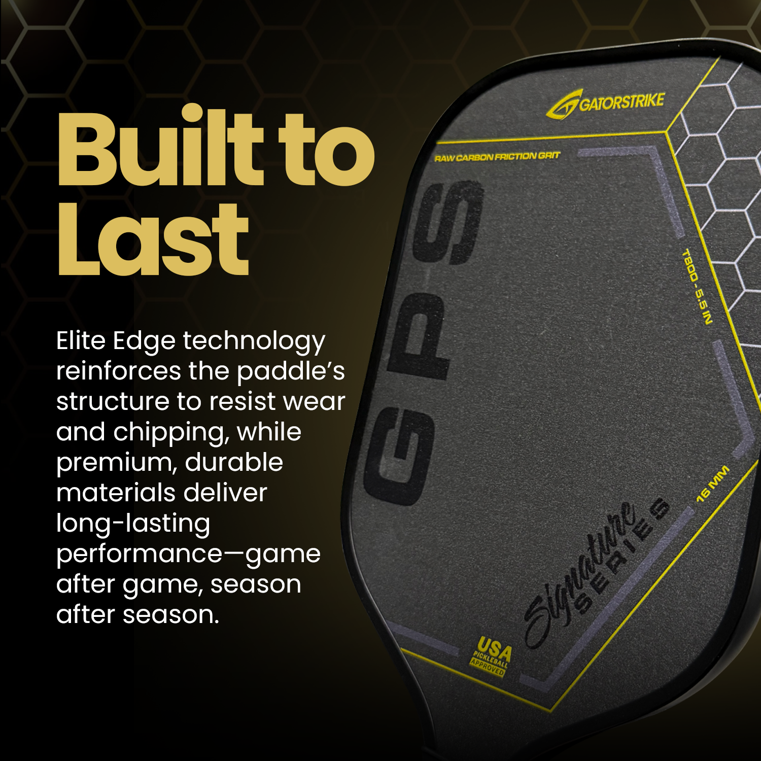 GPS T700 Control Pickleball Paddle with Carbon Fiber Face