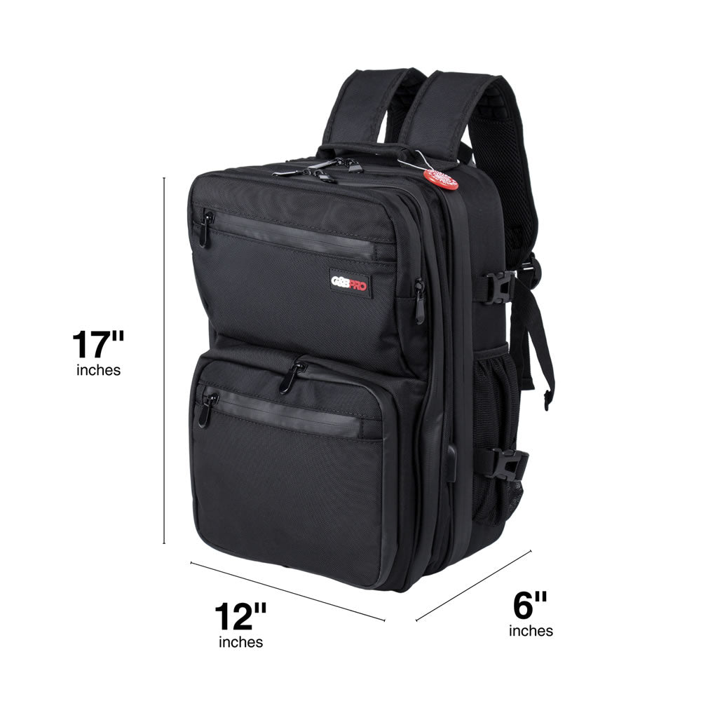 Mid Size Professional Tech Backpack Mobile Station in Black