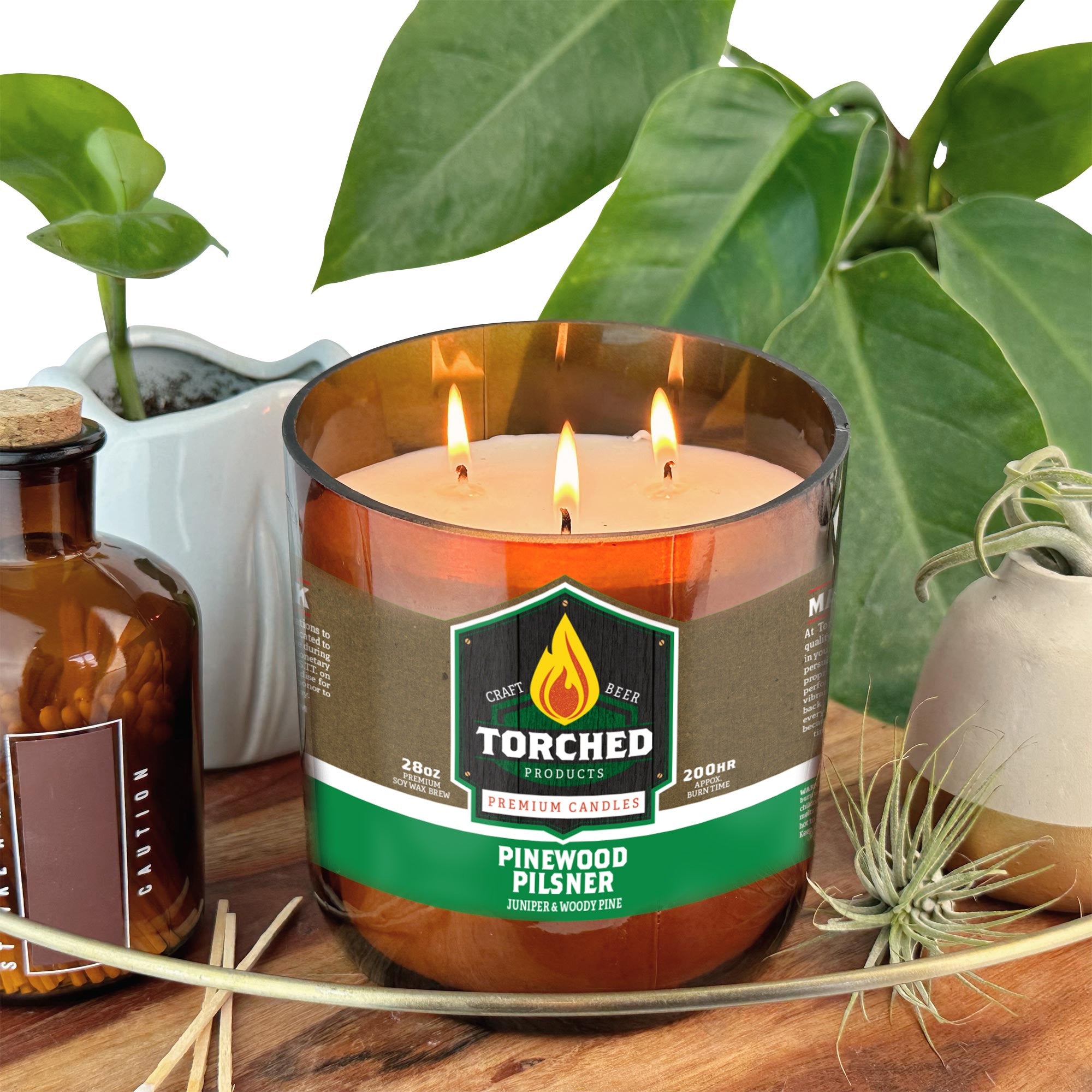Pinewood Pilsner Beer Candle