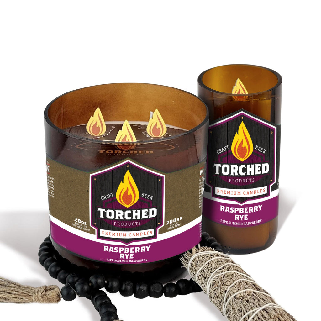 Raspberry Rye Beer Candle