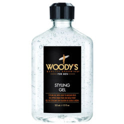 Woody's Styling Gel 12oz for men's professional hair grooming