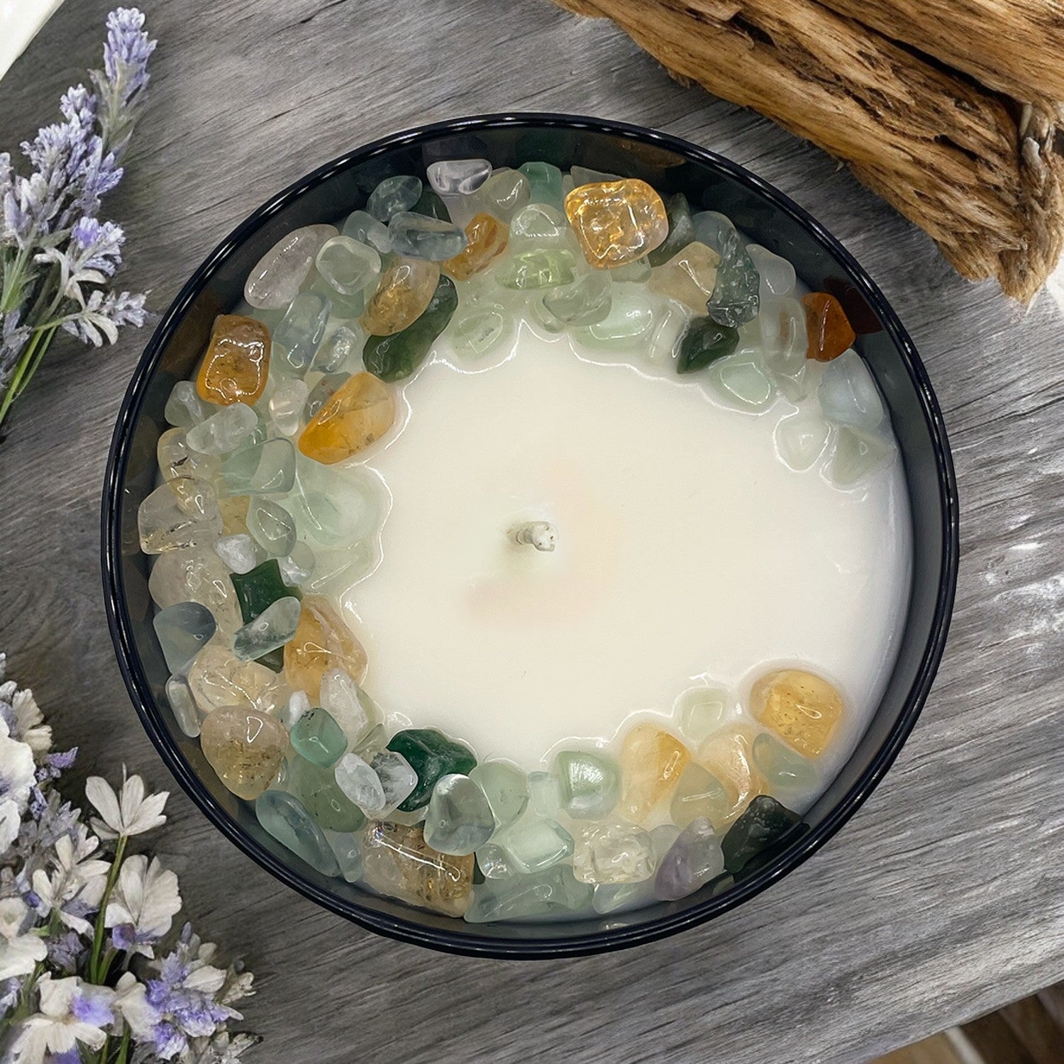 Midnight Tides Crystal Candle, 10oz