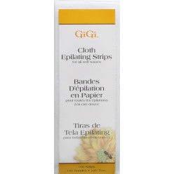 A pack of 100 small non-woven epilating strips for facial and bikini waxing.