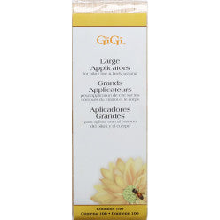 Pack of 100 GiGi large wooden spatula applicators for professional waxing