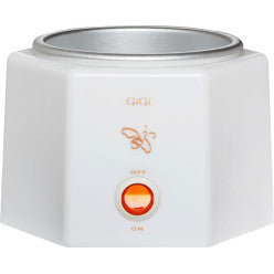 Compact GiGi Space Saver Wax Warmer for 14oz wax cans on a salon counter