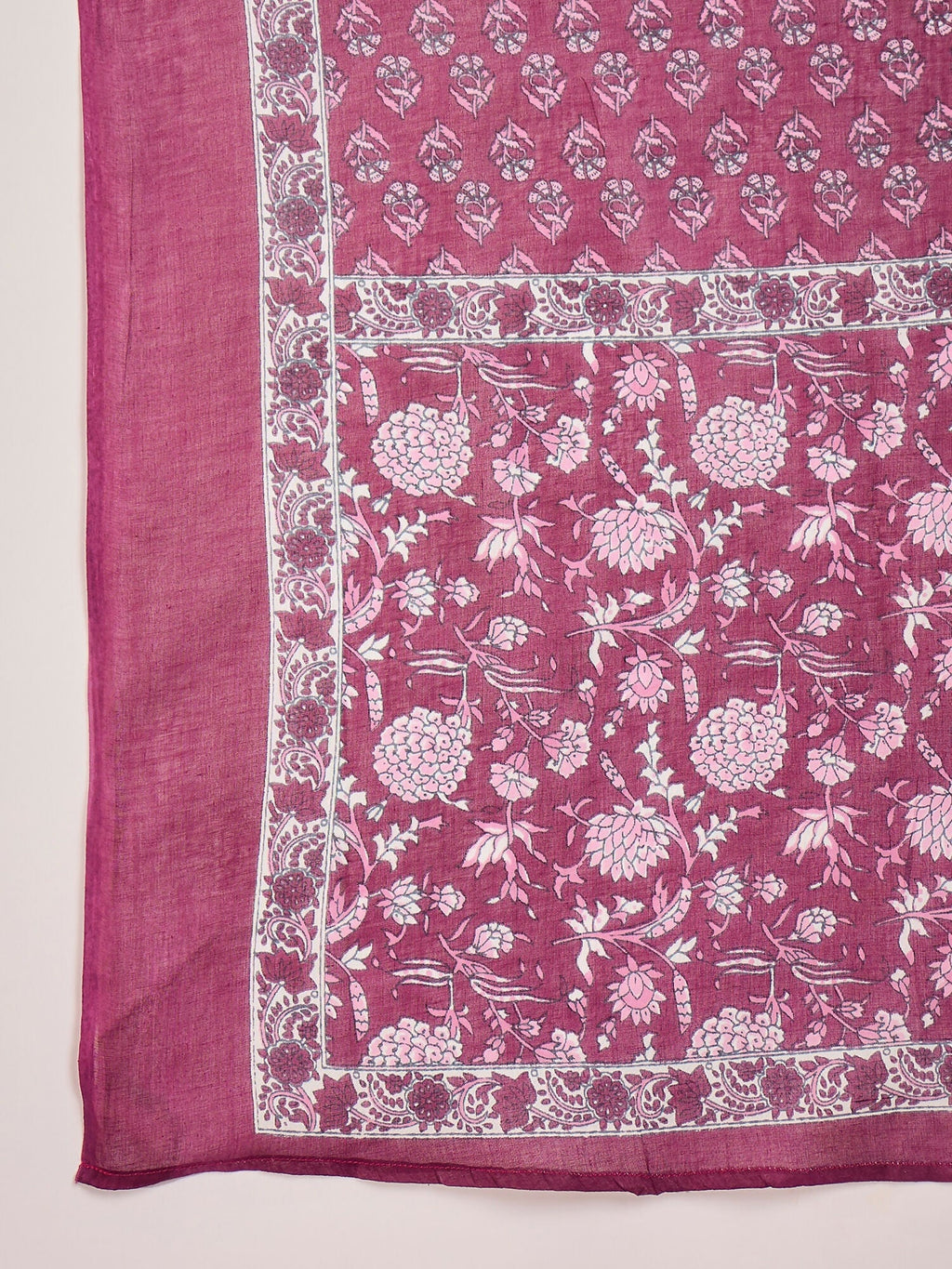 Purple Printed Pure Cotton Kurta Set for Women - Ethnic Wear