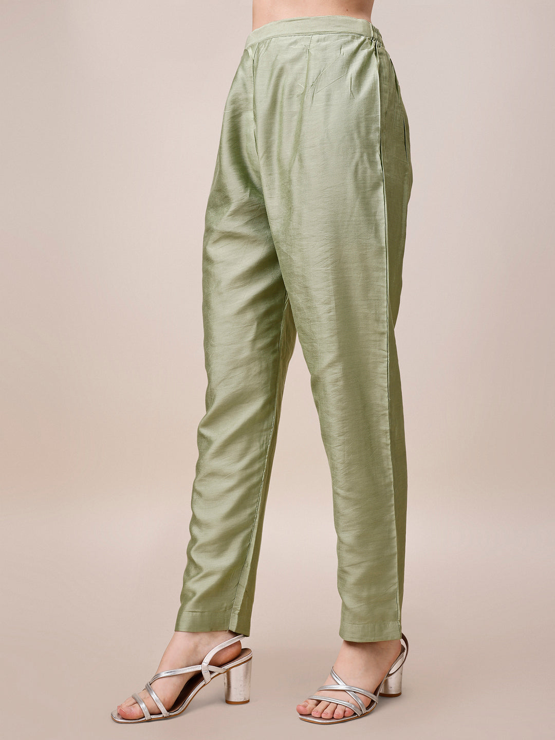 Multicolor Embroidered Rayon Kurta, Pant, and Dupatta Set