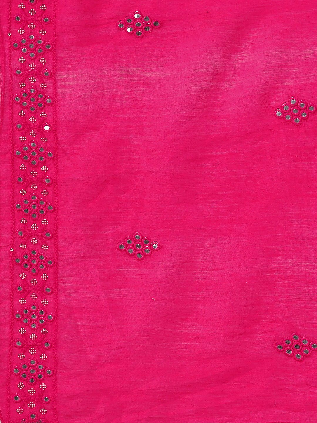 Multicolor Hand Embroidered Rayon Kurta with Pant and Dupatta Set