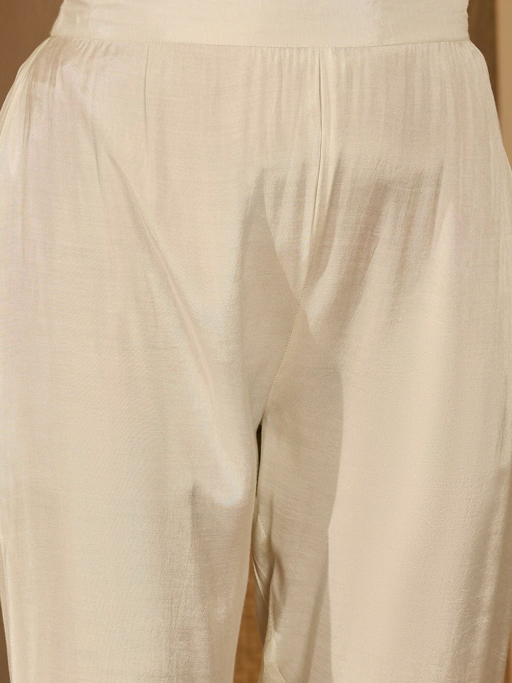 Cream Printed Pure Cotton Cord Set - Elegant Co-ord Set