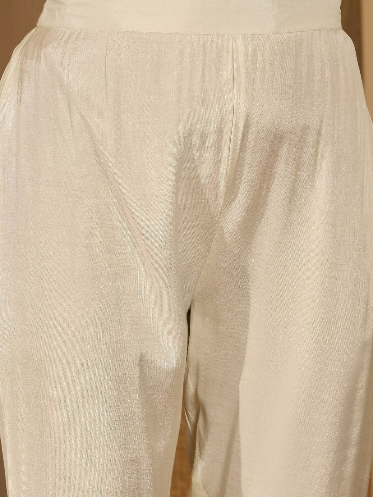 Cream Printed Pure Cotton Cord Set - Elegant Co-ord Set