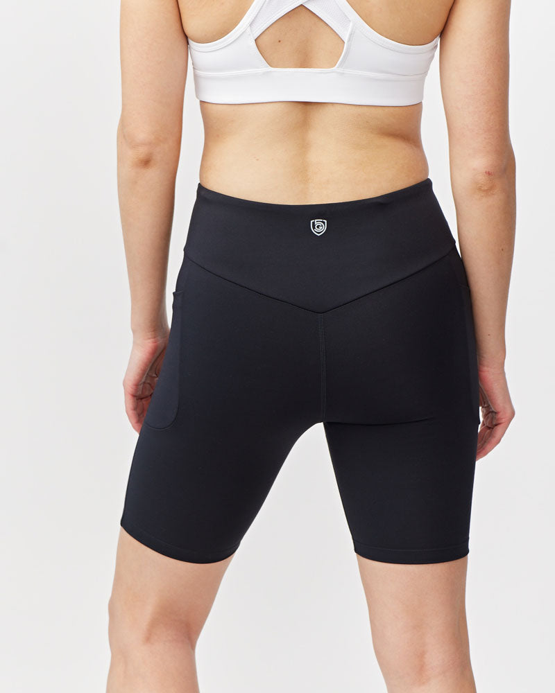 Go Again 8-Inch Compression Bike Shorts in Black - Image 2