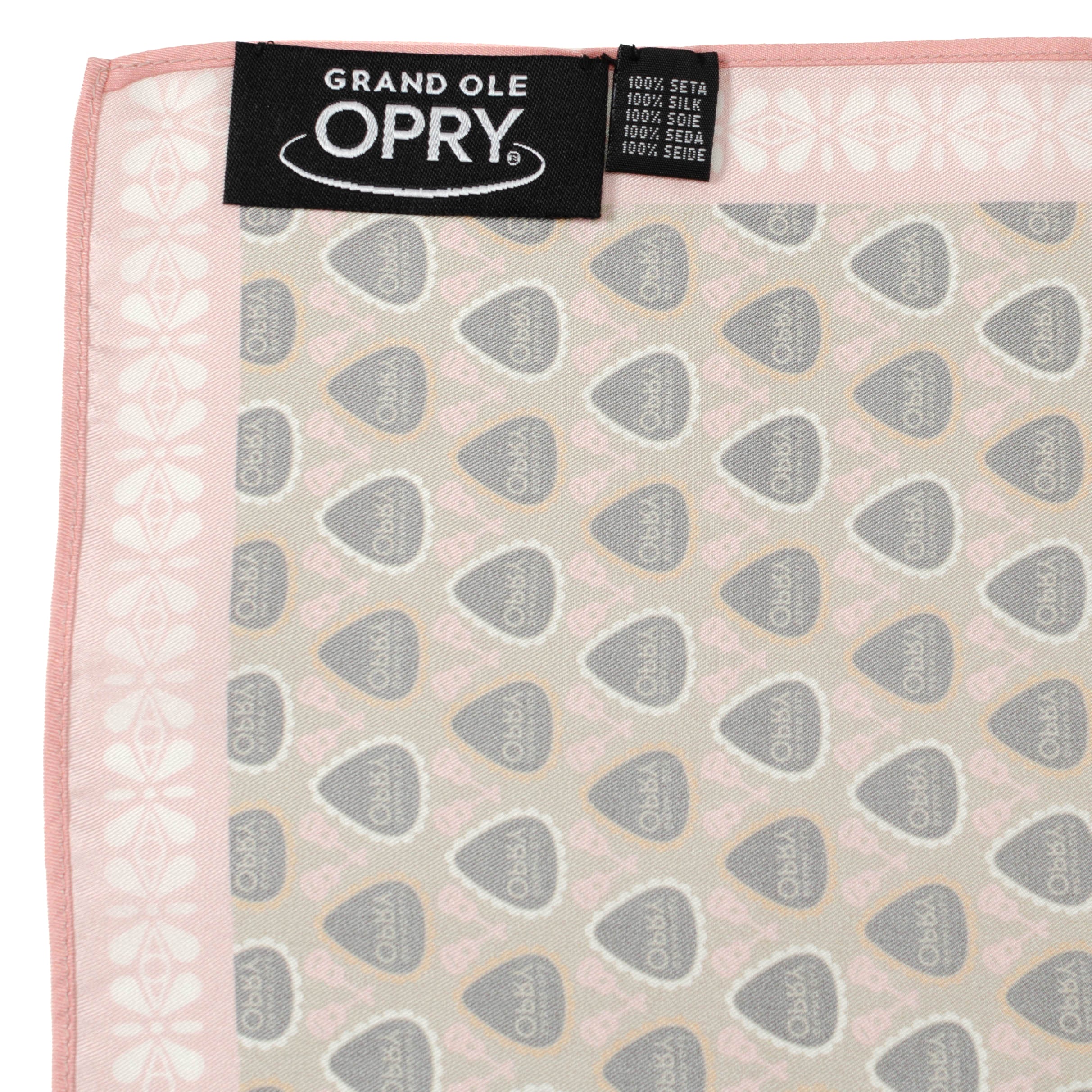 Grand Ole Opry Pink Multi Satin Handkerchief Scarf