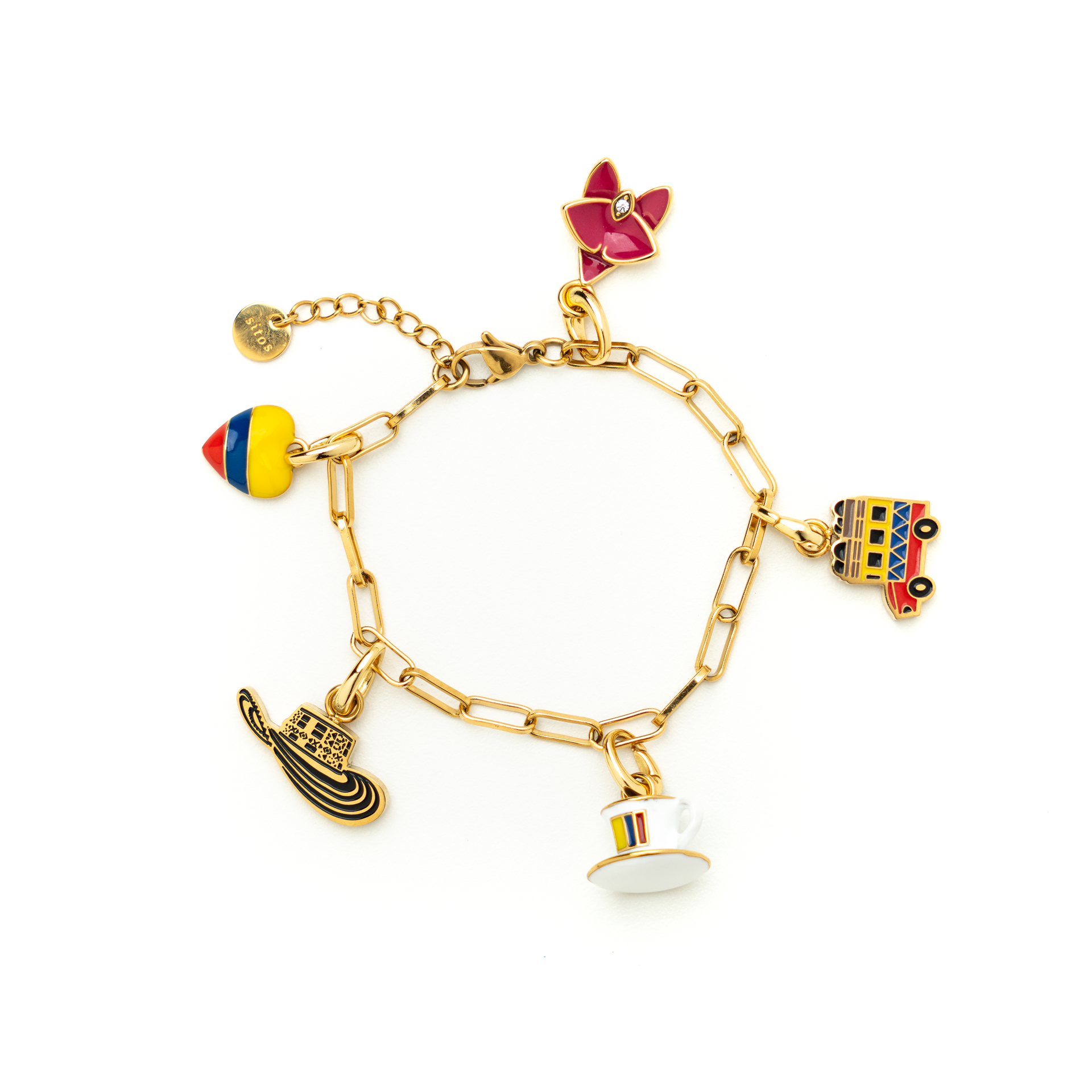 Paperclip Chain Bracelet - Colombian Charms Collection