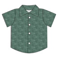Green Plaid Bamboo Button Down Tee (Pre-Order)