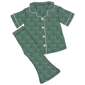 Green Plaid Bamboo Girls Luxe Lounge Set (Pre-Order)