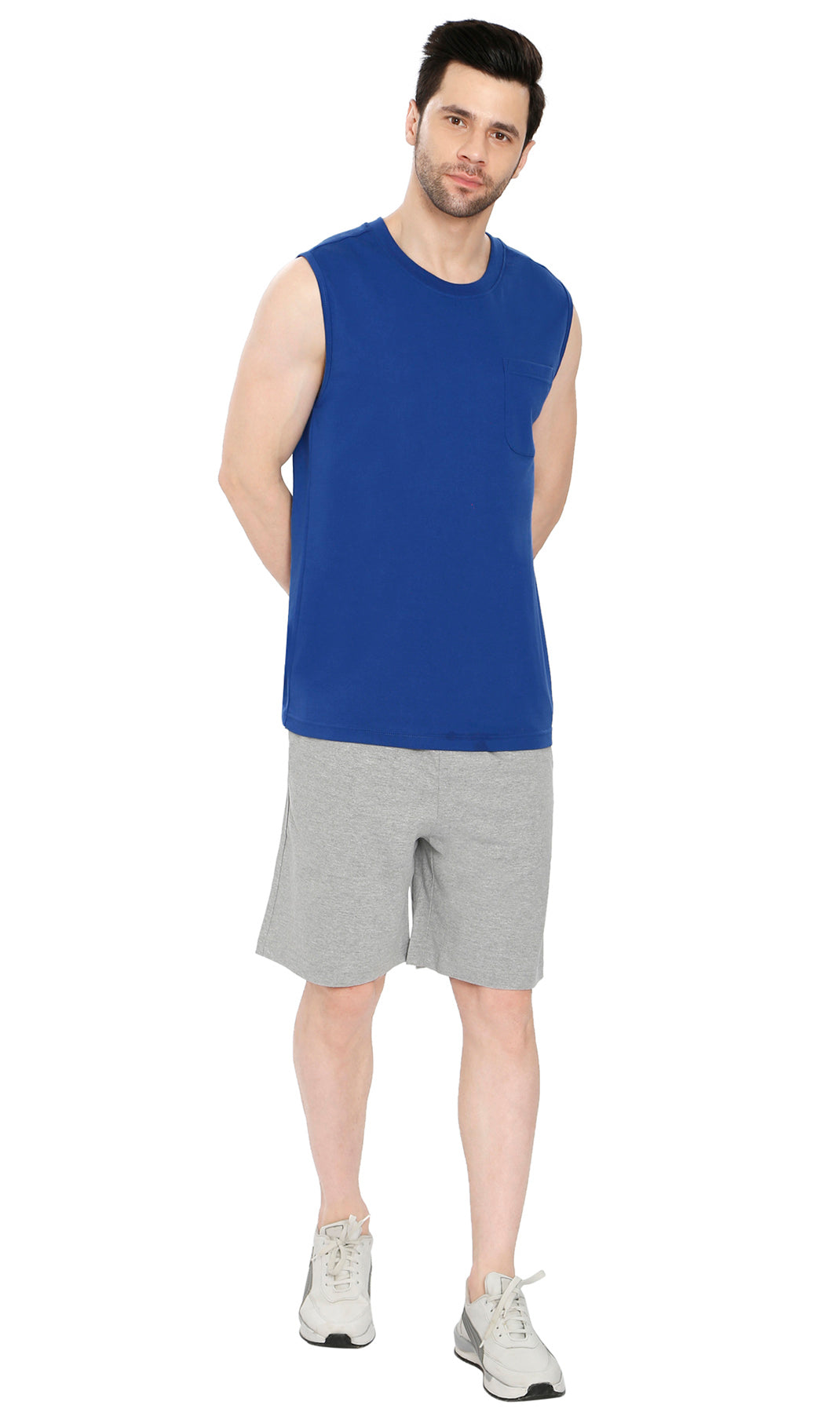 Men's 100% Cotton Knit Shorts with Inner Drawstring