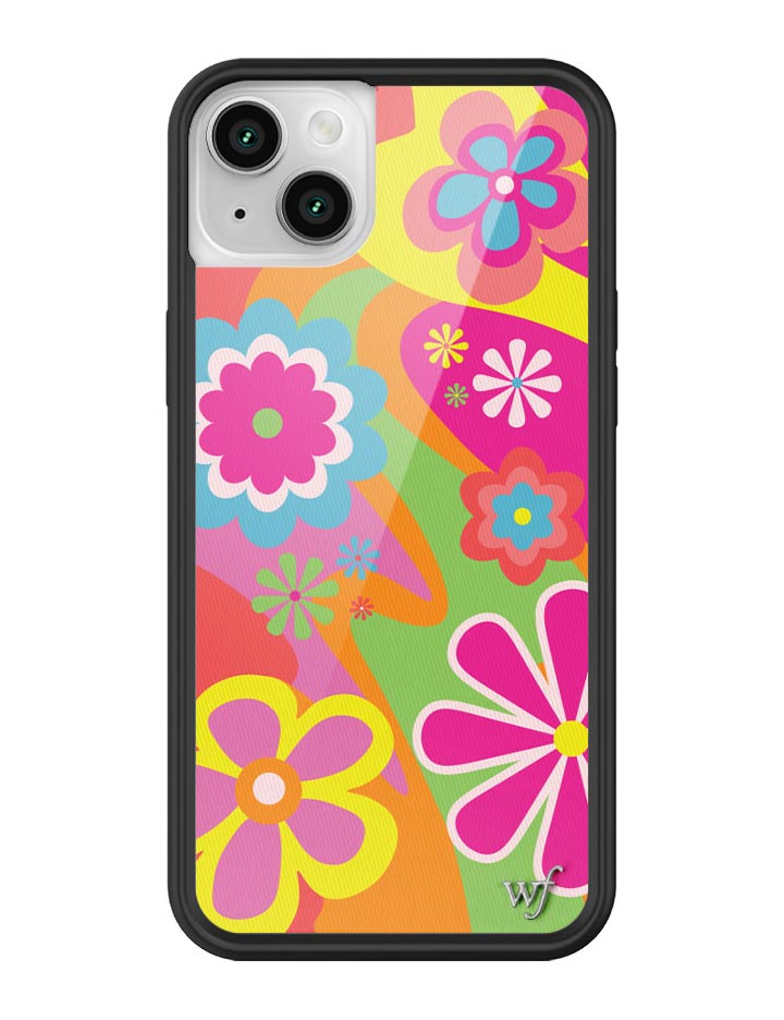 Flower Power Retro Floral iPhone Case with Pink Details - Image 17