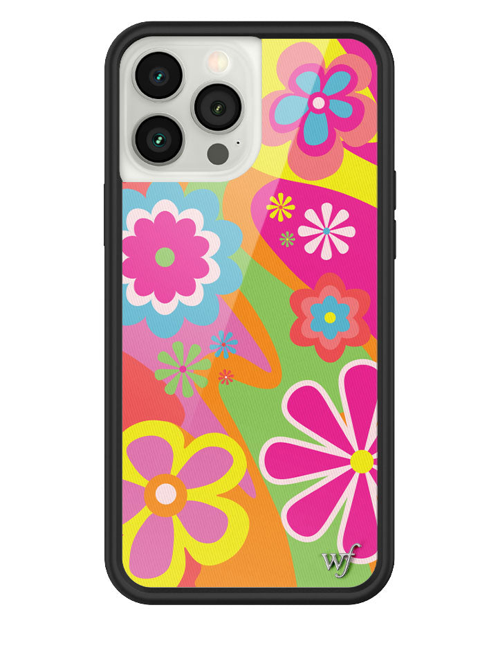 Flower Power Retro Floral iPhone Case with Pink Details - Image 19