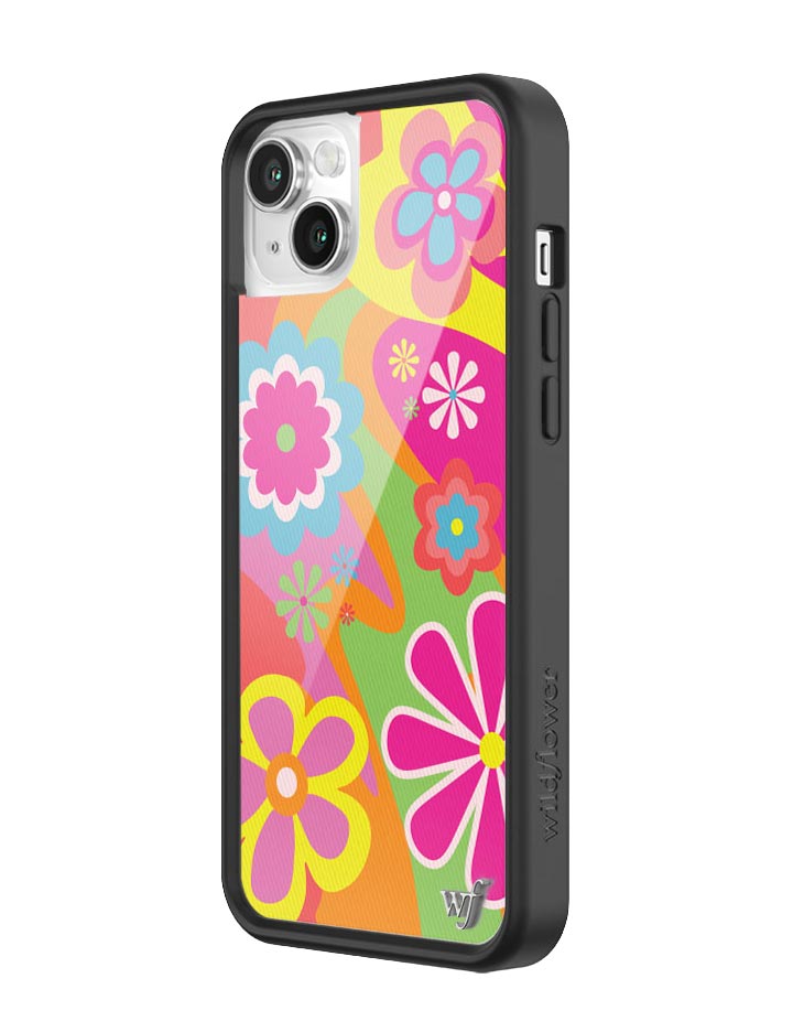 Flower Power Retro Floral iPhone Case with Pink Details - Image 16