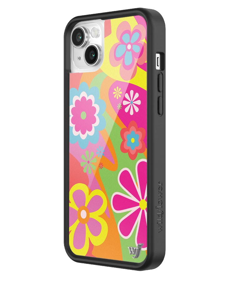 Flower Power Retro Floral iPhone Case with Pink Details - Image 12