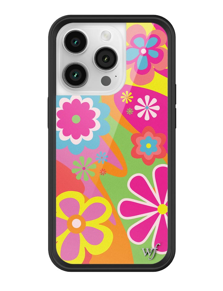 Flower Power Retro Floral iPhone Case with Pink Details - Image 13